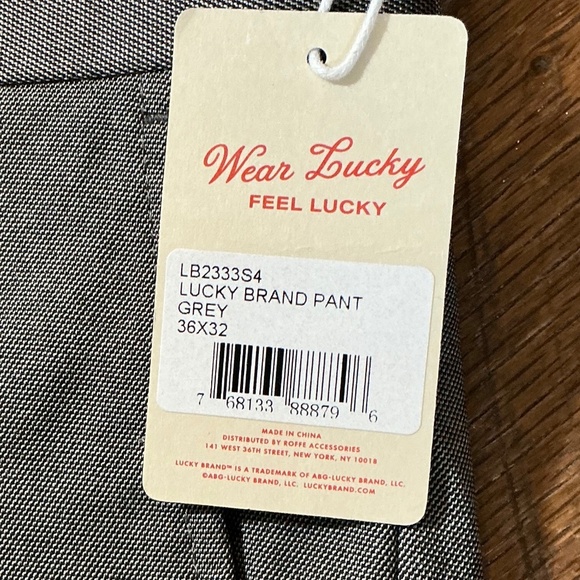 Lucky Brand Dress Pants NWT 30x32 Gray Tailored Trousers - Picture 3 of 9